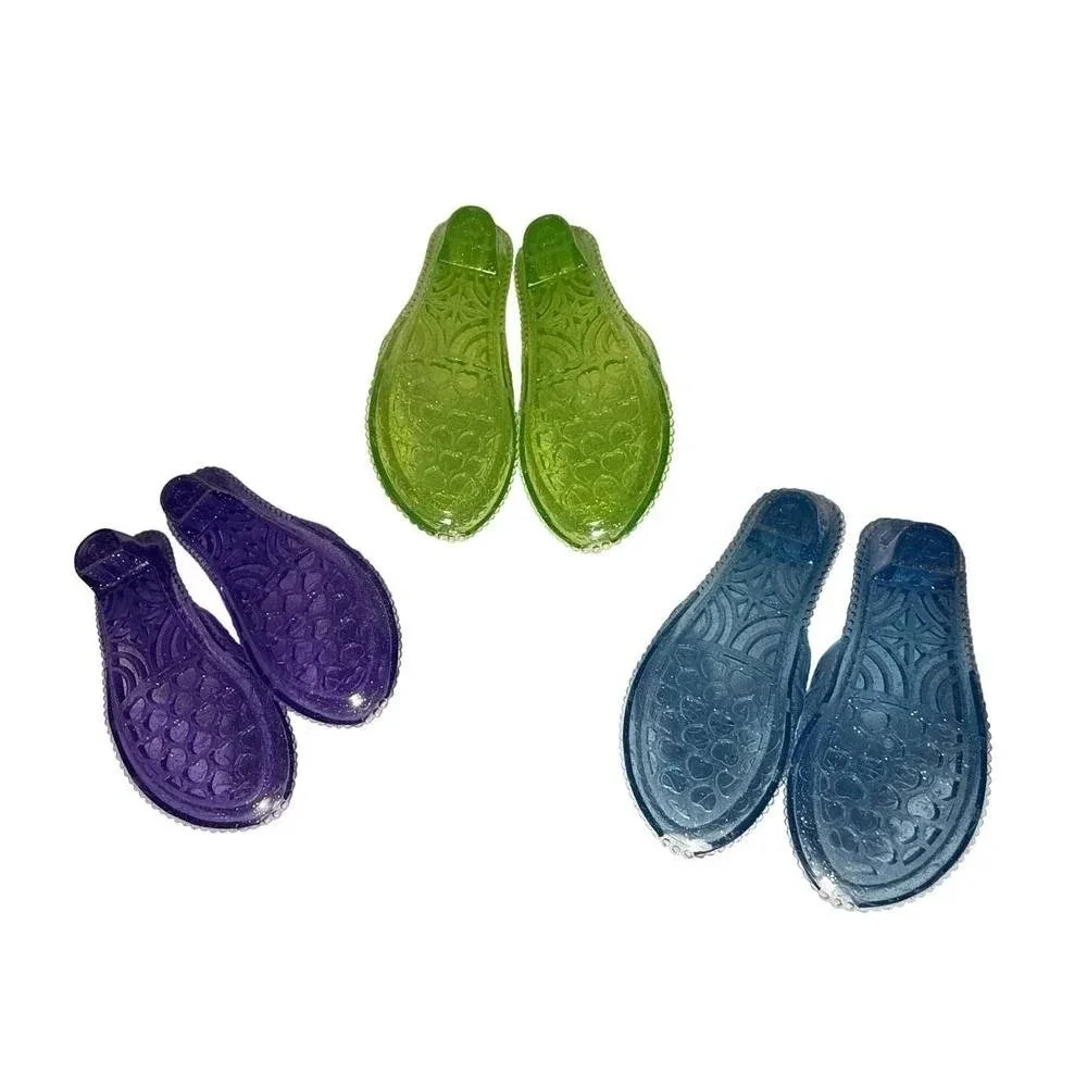 Disney Princess Plastic Jelly Costume Sandals Bundle of 3 Tiana Rapunzel Sz 9/10